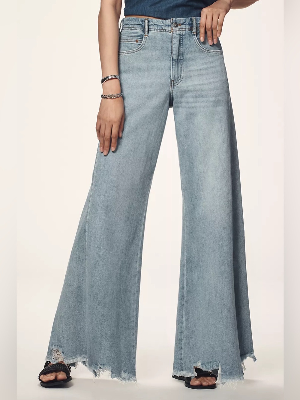 Anthropologie Pilcro Adi Regenerative Cotton Mid-Rise Flare Jeans Size 26 - Picture 4 of 12